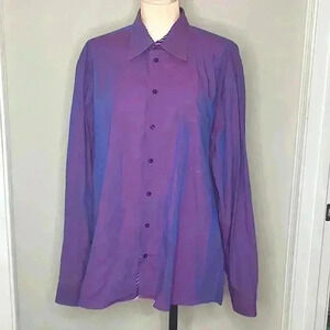 Jack Lipson Sport Long Sleeve Purple Button Down Shirt Size‎ XL